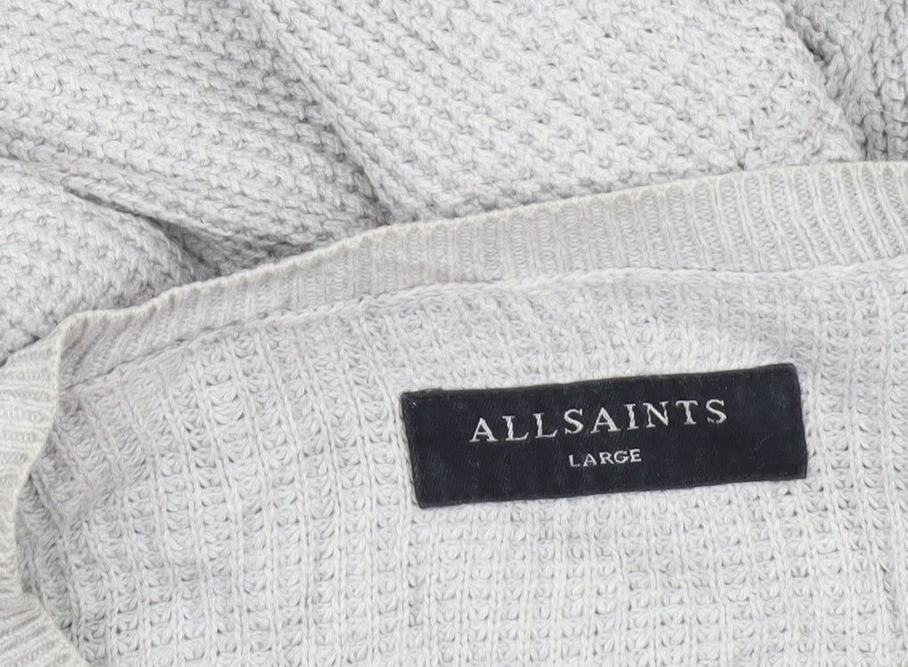 Mens UK Size L AllSaints Grey Pullover Jumper
