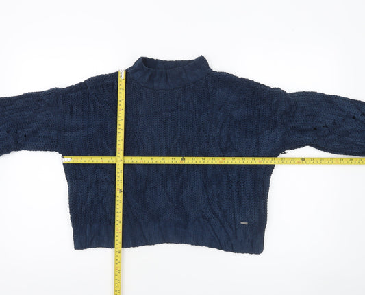 Womens UK Size XS Hollister Blue Pullover Jumper
