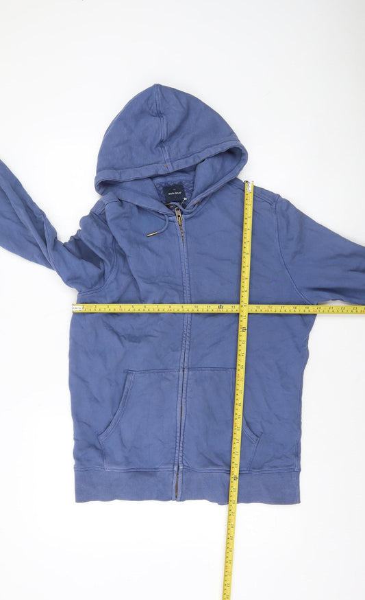 White Stuff Men's Blue Full Zip Hoodie Size S