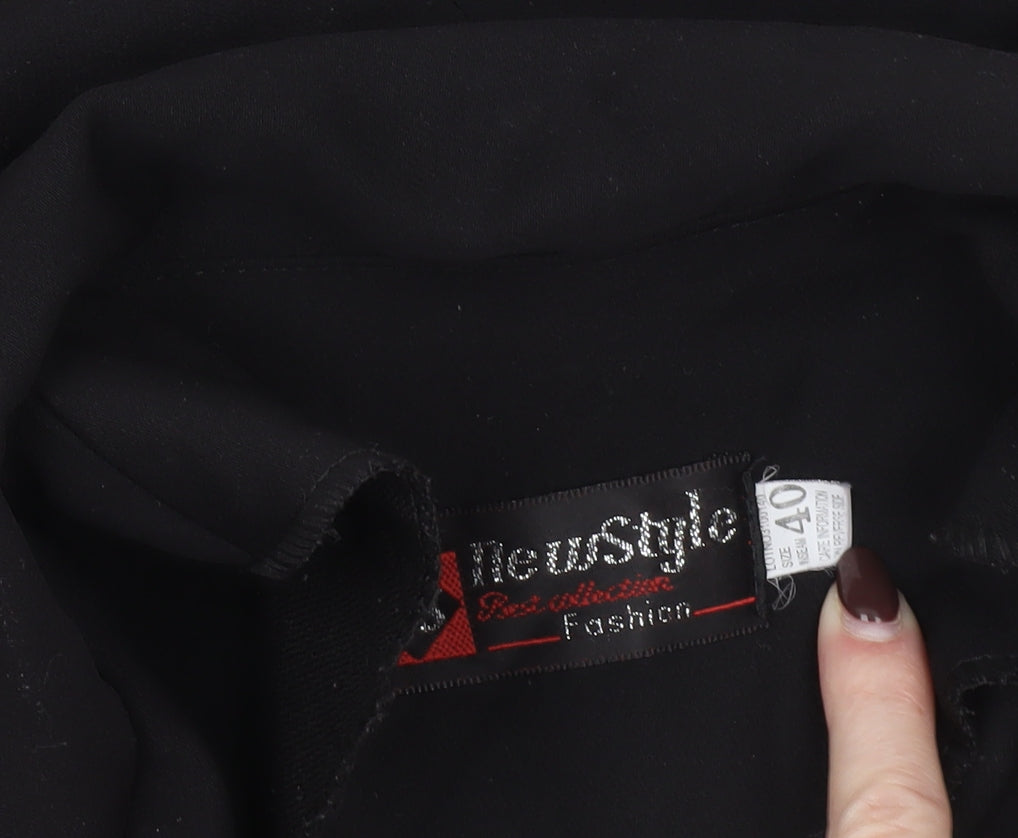 Womens UK Size 12 New Style Regular Black Blazer