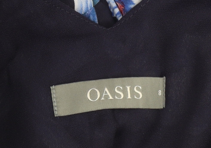 Womens UK Size 8 Oasis One-Piece Blue Jumpsuit