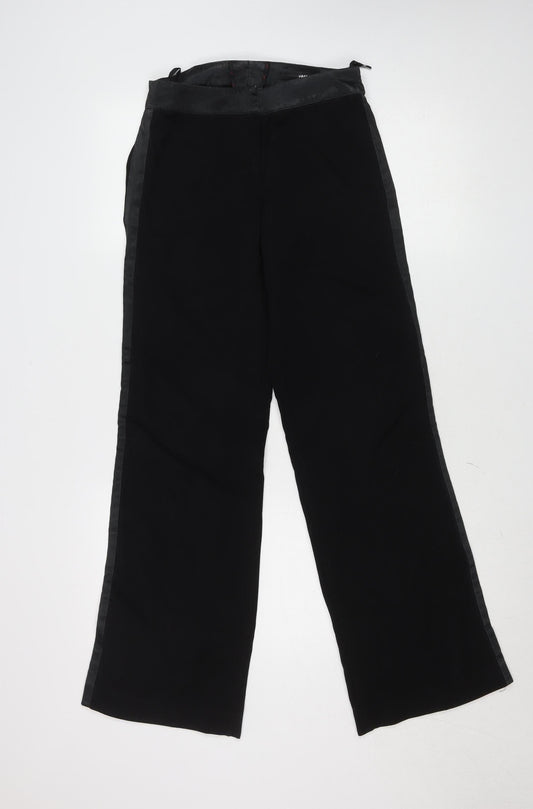 Womens UK Size 10 H&M Regular Fit Dress Pants Black Trousers