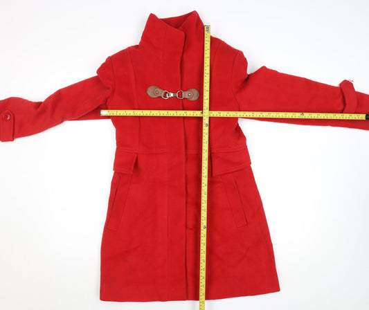Womens UK Size 10 Madame Red Overcoat