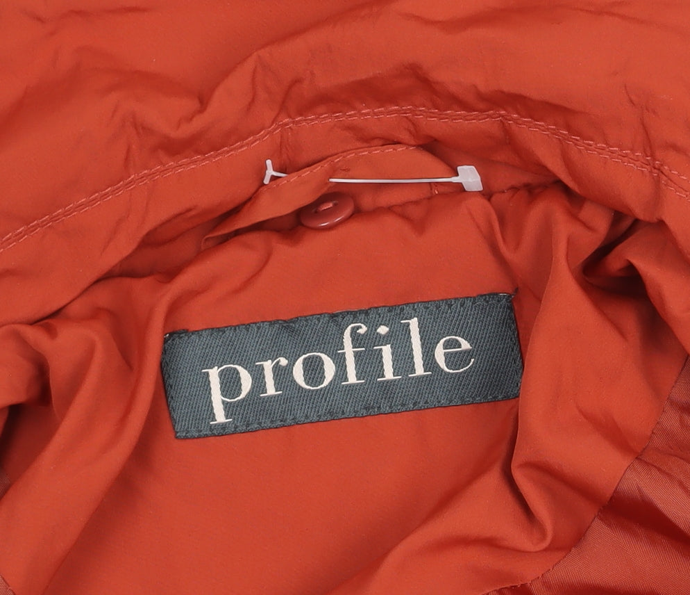 Womens UK Size 14 Profile Orange Puffer Jacket