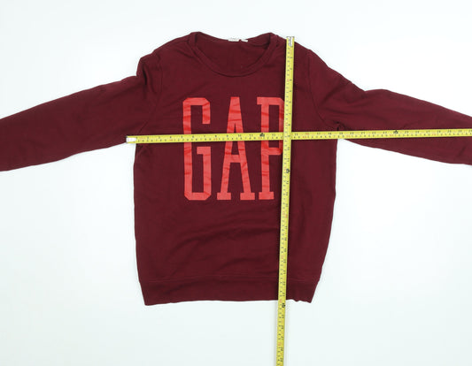 GAP Womens Burgundy Logo Pullover Sweatshirt Size S