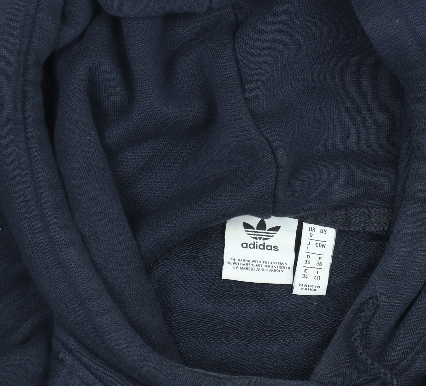 Womens UK Size 8 adidas Blue Pullover Hoodie