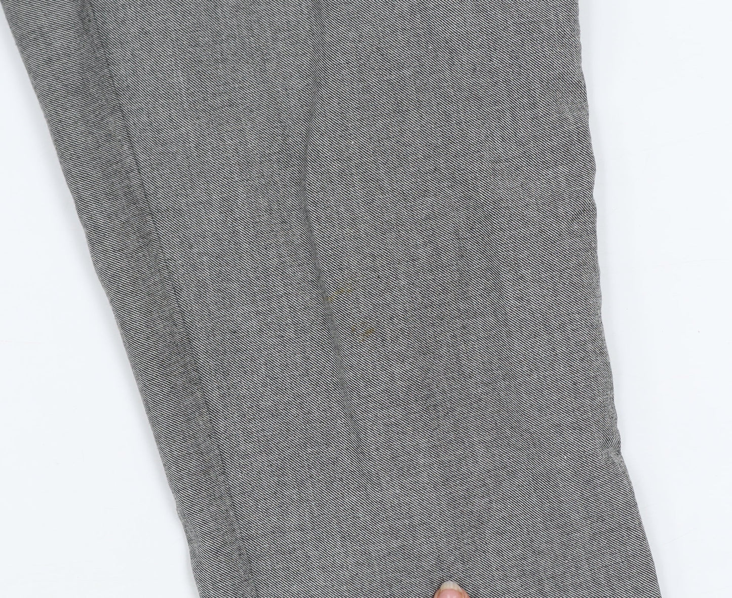 Zara Men's Grey Slim Fit Trousers with Side Stripe M