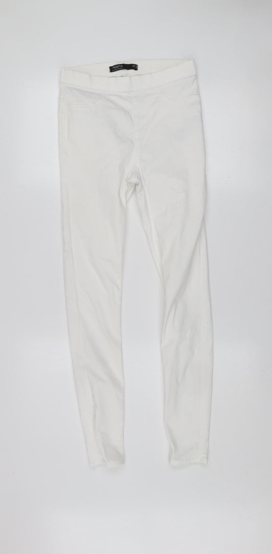 Additional front view of Dunnes Women's White Jegging Jeans, size 8 Slim, Fit