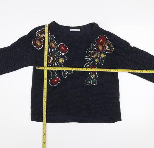 Womens UK Size S Zara Black Pullover Jumper