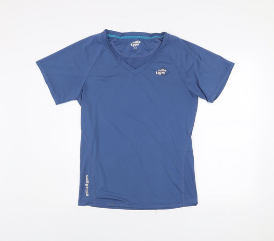 Mens UK Size L millie & gym Blue Gym & Training Running & Jogging Yoga T-Shirt
