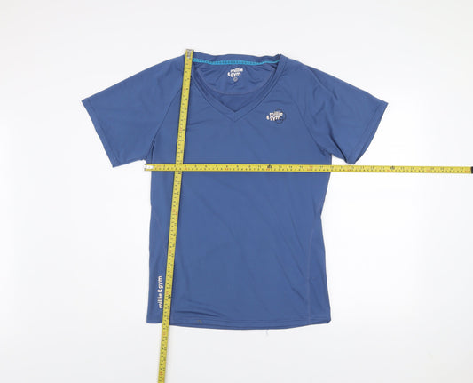 Mens UK Size L millie & gym Blue Gym & Training Running & Jogging Yoga T-Shirt