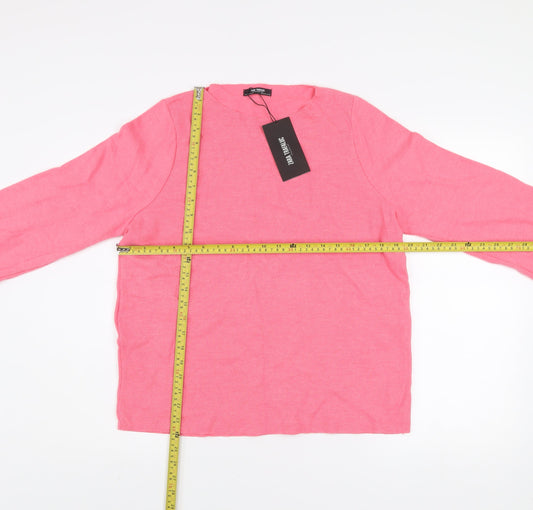 Womens UK Size S Zara Pink Pullover Jumper