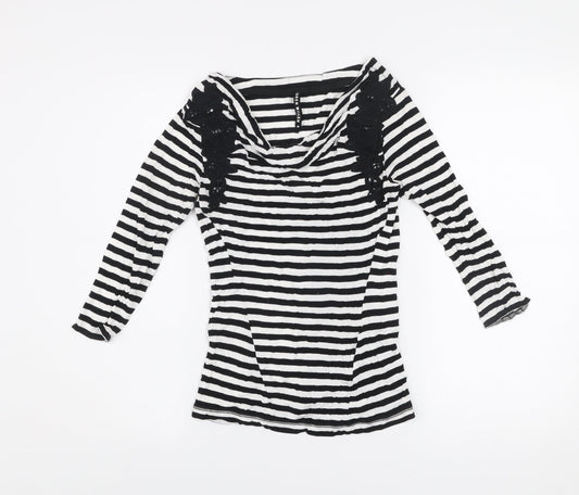 Womens UK Size 8 Karen Millen Black Basic T-Shirt
