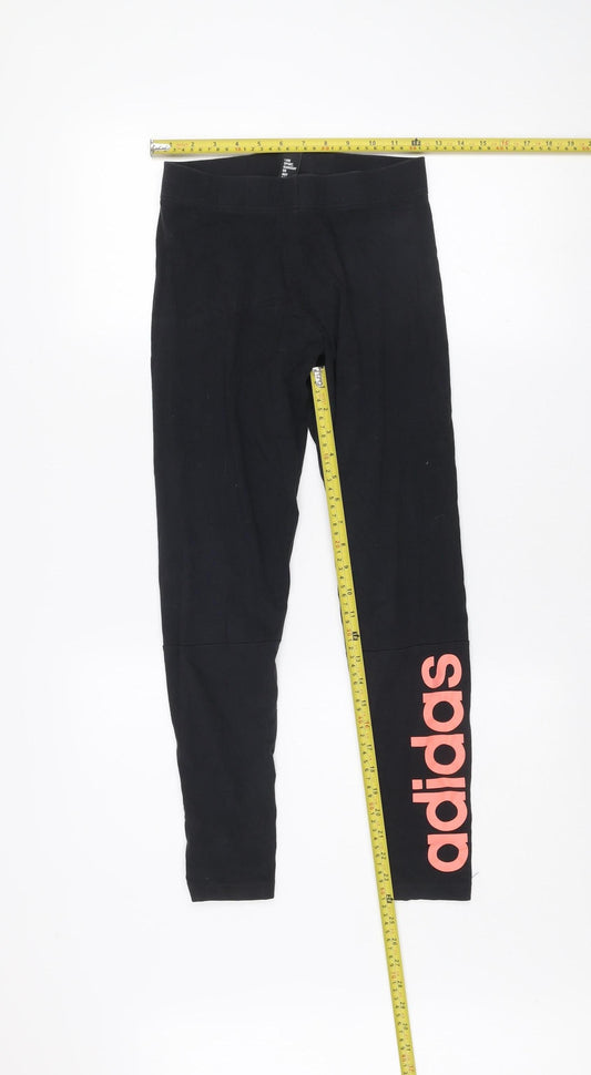 Adidas Women's Black Leggings Size S Slim Fit Stretch Activewear