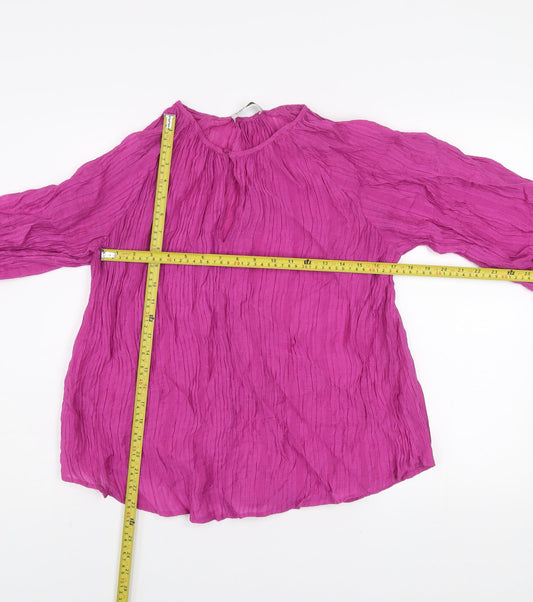 Womens UK Size M Gallery Purple Tunic Blouse
