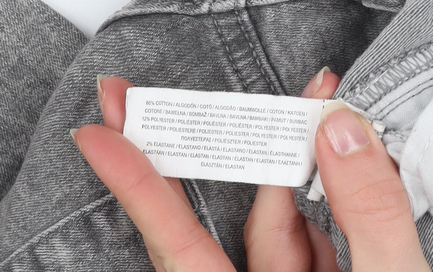 Primark Women's Grey Skinny Jeans Size 12 Slim Stretch Denim