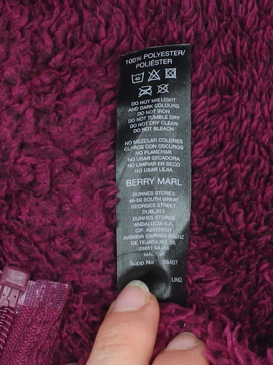 Dunnes Women’s Purple Fleece Full Zip Jacket Size S