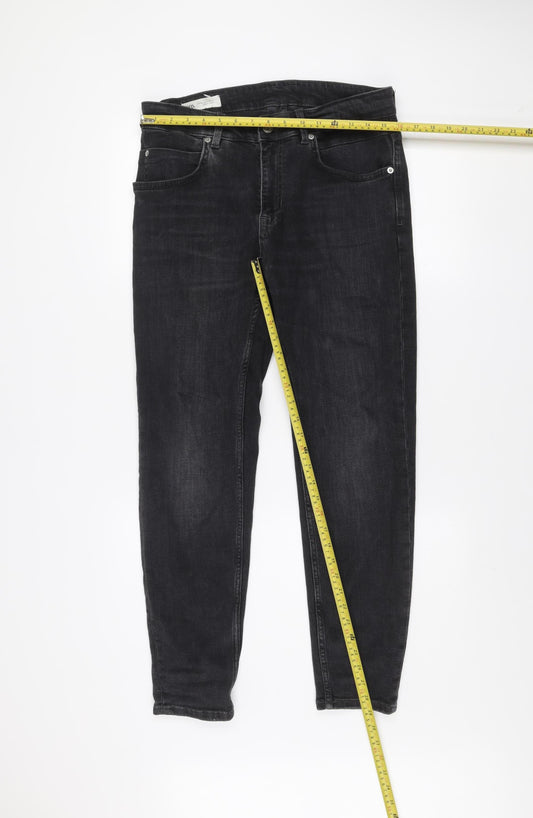 Zara Mens Black Slim Fit Skinny Jeans Size 31 Regular Denim