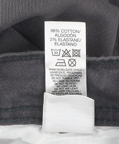 Dunnes Stores Men's Grey Chino Trousers Size 34R Stretch Cotton