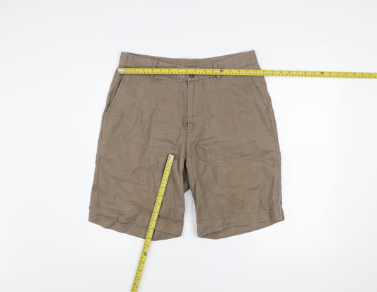St. Bernard for Dunnes Stores Men's Beige Linen Chino Shorts 32in Waist