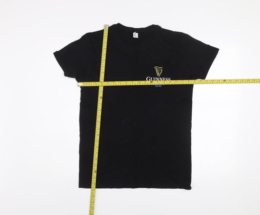 SOL'S Unisex Adults Black Guinness 0.0 Graphic Crew Neck Cotton T-Shirt Size S