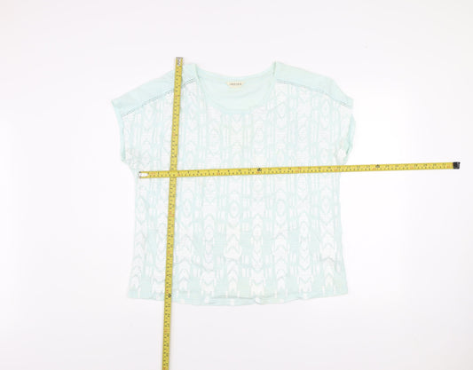 Womens UK Size 14 Marks and Spencer Green Basic T-Shirt