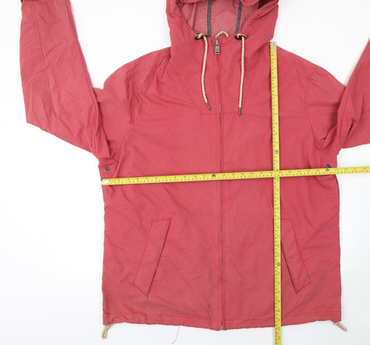 Fat Face Womens Red Hooded Anorak Jacket XL Cotton Blend