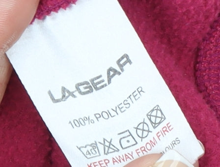 LA Gear Women's Pink Fleece Full Zip Active Jacket Size 16