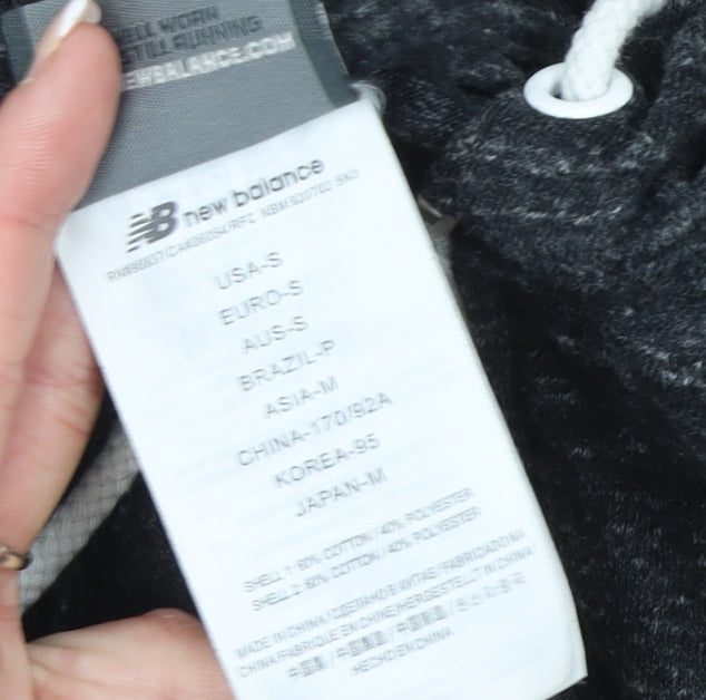 Womens UK Size S New Balance Black Full Zip Hoodie