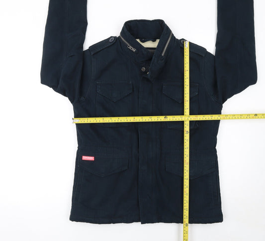 Womens UK Size S Superdry Blue Military Jacket