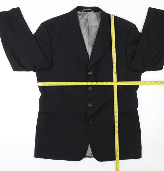 Mens UK Size 40 Tom English Studio Regular Black Suit Jacket
