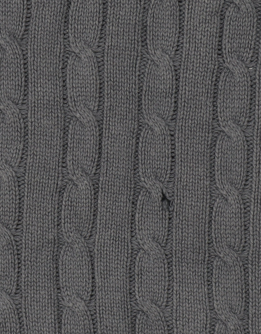 Kangol Womens Grey Cable-Knit Cotton Crew Neck Jumper Size 14