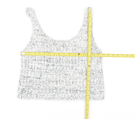 Womens UK Size S Bella Luxx Grey Cropped Tank
