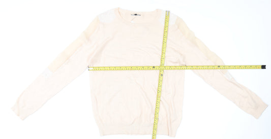 Womens UK Size 14 Warehouse Beige Basic Blouse