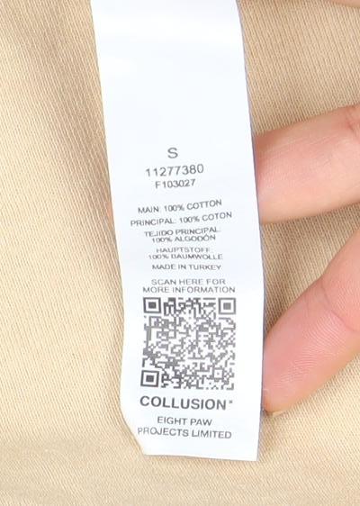 Womens UK Size S COLLUSION Beige Pullover Sweatshirt