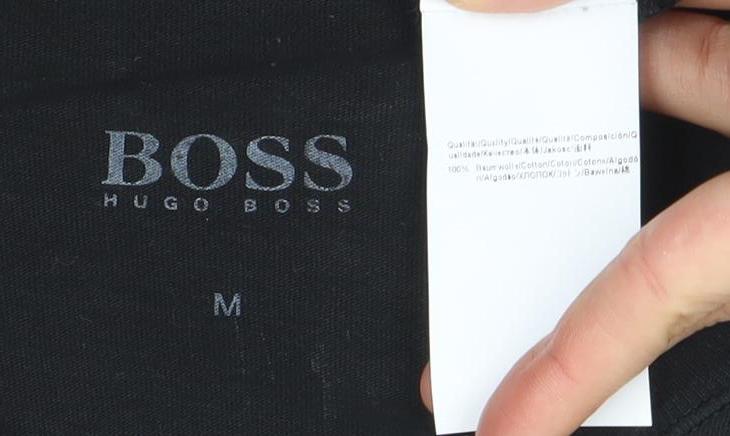 Mens UK Size M HUGO BOSS Black T-Shirt