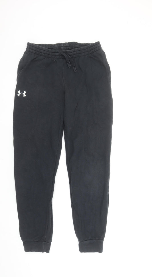 Boys UK Size 12-13 Years Under armour Regular Fit Jogger Black Trousers