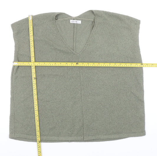 Gallery Women’s Green V-Neck Sleeveless Knit Vest L