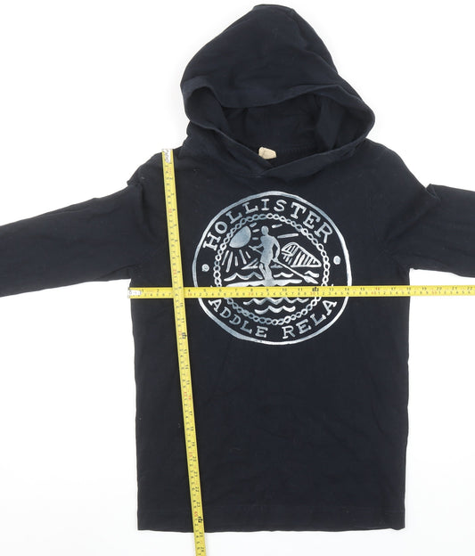 Mens UK Size S Hollister Black Pullover Hoodie