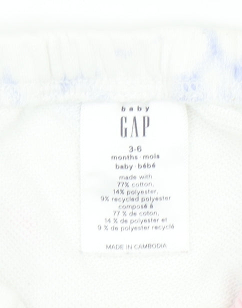 Brand and care label for Gap Baby unisex multicoloured tie dye jogger trousers 3-6 months cotton blend
