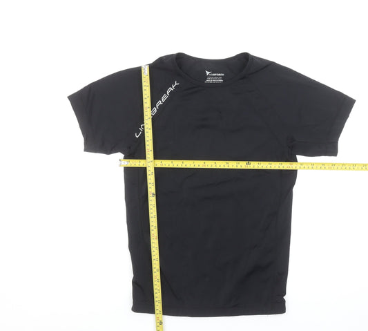 Mens UK Size L Linebreak Black Gym & Training Running & Jogging Football T-Shirt