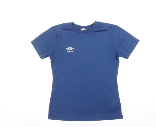 Mens UK Size S Umbro Blue FootballGym & TrainingRunning & Jogging T-Shirt