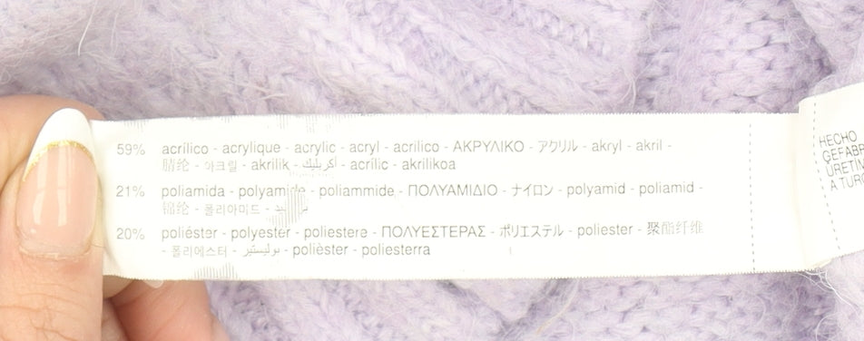Womens UK Size 12 Bershka Purple Pullover Jumper