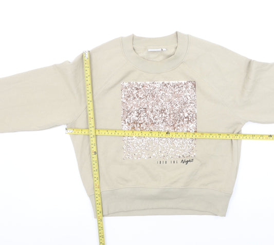 Womens UK Size S Only Beige Pullover Sweatshirt