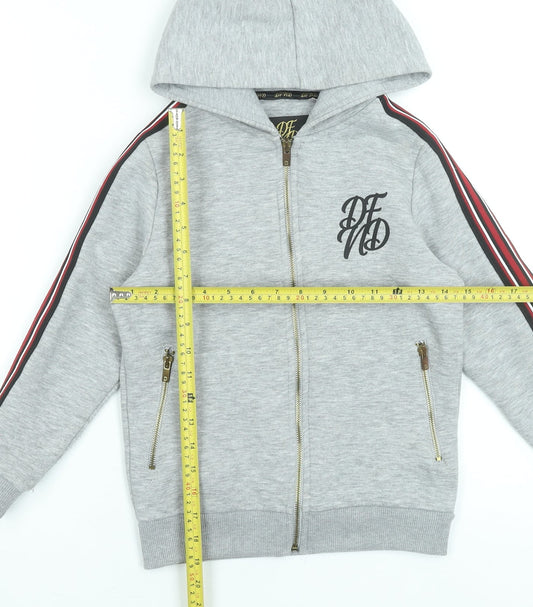 Boys UK Size 9-10 Years DFND Grey Full Zip Hoodie