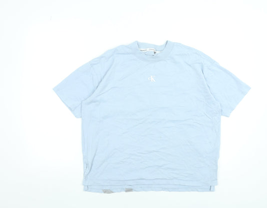 Womens UK Size S Calvin Klein Jeans Blue Basic T-Shirt