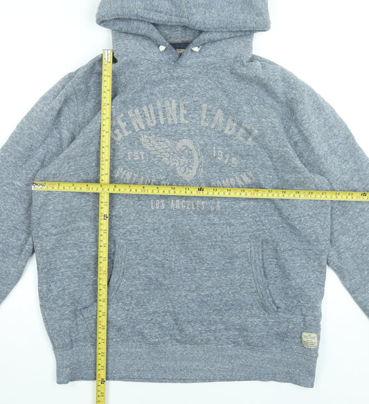 Mens UK Size L JACK & JONES Grey Pullover Hoodie