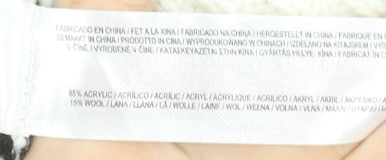 Primark Women’s Ivory Black Striped V-Neck Knit Cardigan XL