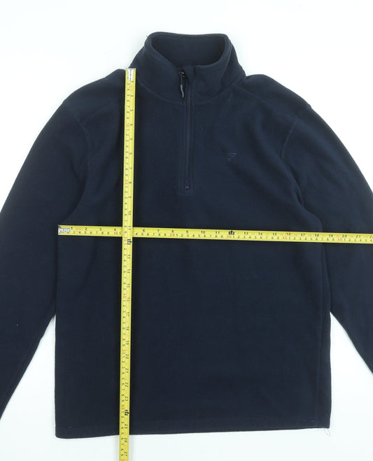 Workout Men’s Blue Fleece 1/4 Zip Pullover Sweatshirt Size M