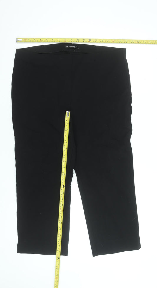 Dunnes Stores Women’s Black Cropped Stretch Trousers Size L